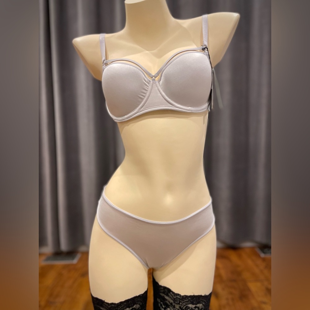 Marlies Dekkers bra 34B (75B) silver bra and panty set discounted